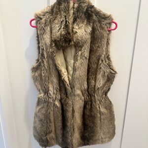 Banana Republic Brown Teddy Jacket Luxurious Faux Fur